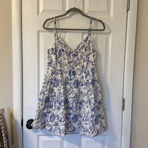 Vici Blue and White Patterned Dress